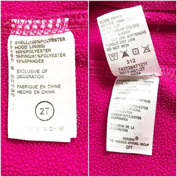 NIKE girls 2T hoodie jacket, full zip fleece lined - Picture 7 of 7